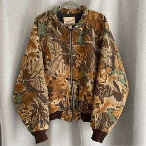 Vintage Men's Woolrich Camo Bomber Jacket 3XL